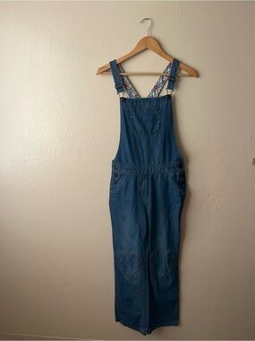 Mini Boden Denim Overalls Jumpsuit blue